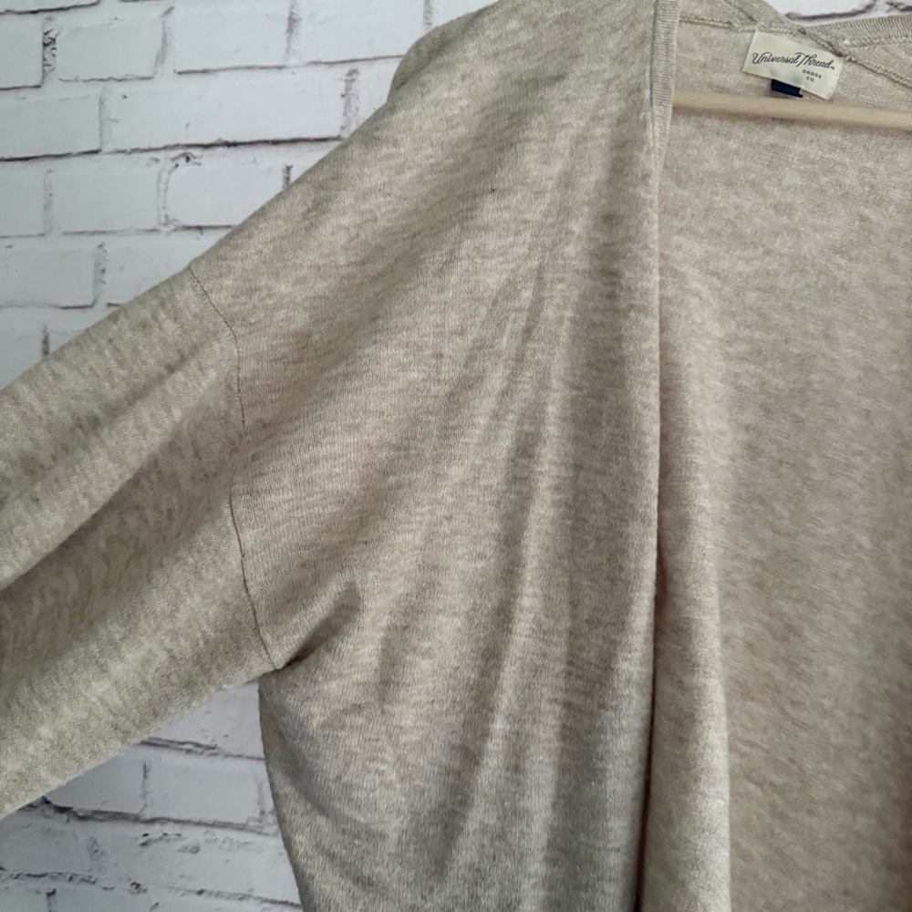 Universal Thread Light Tan Open-Front Cardigan - Picture 3 of 4